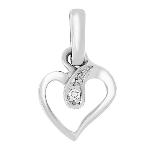 Diamanthalssmykke i hvitt gull, 0.005CT TWSI - Diamanthuset