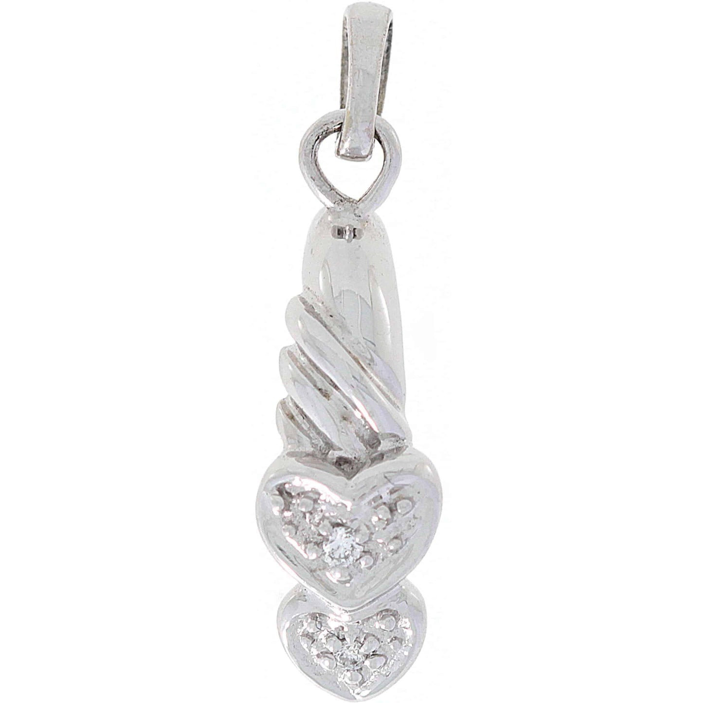 Diamanthalssmykke i hvitt gull, 0.02CT TWSI - Diamanthuset