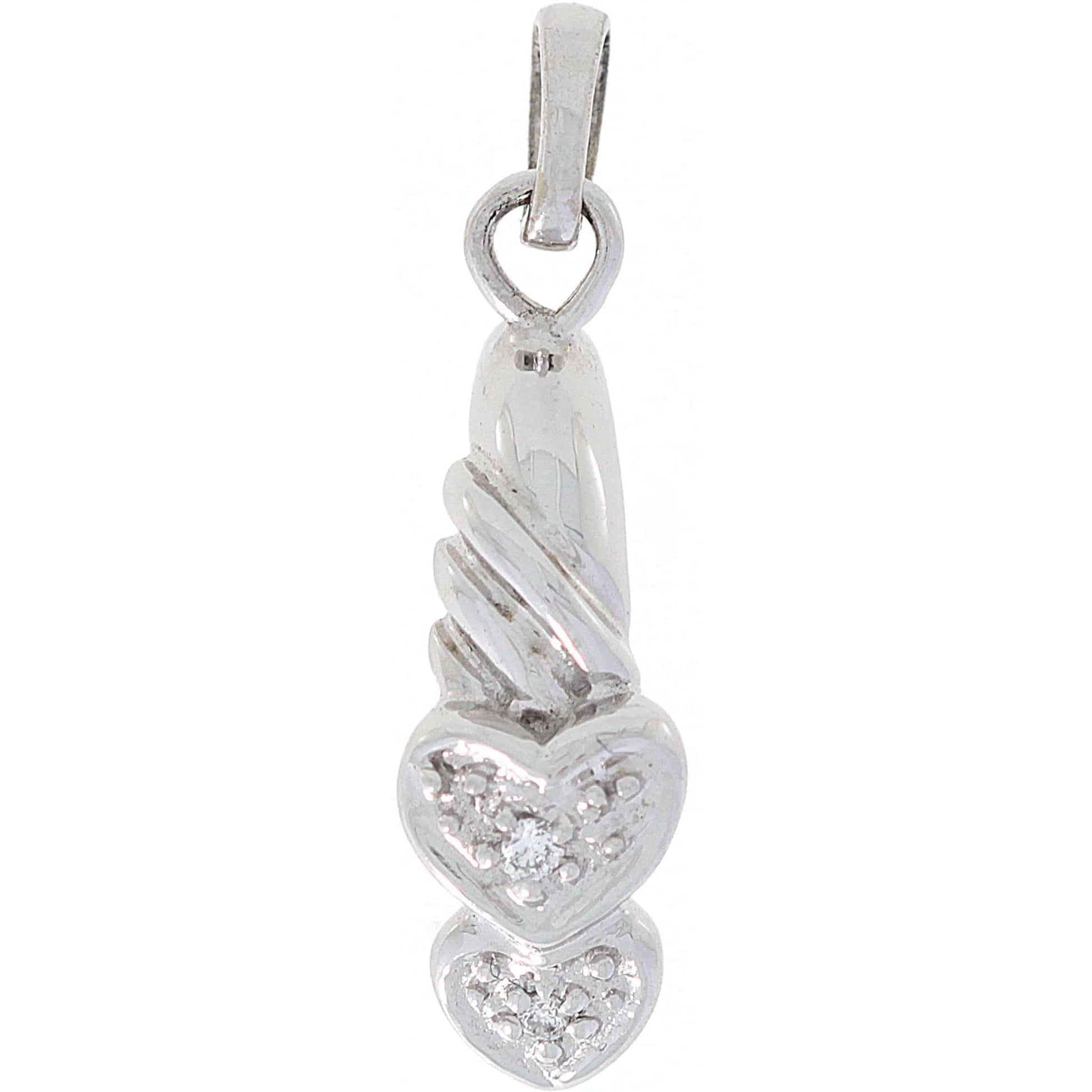 Diamanthalssmykke i hvitt gull, 0.02CT TWSI - Diamanthuset