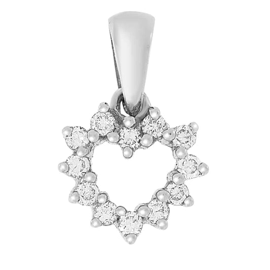 Diamanthalssmykke i hvitt gull, 0.12CT TWSI - Diamanthuset