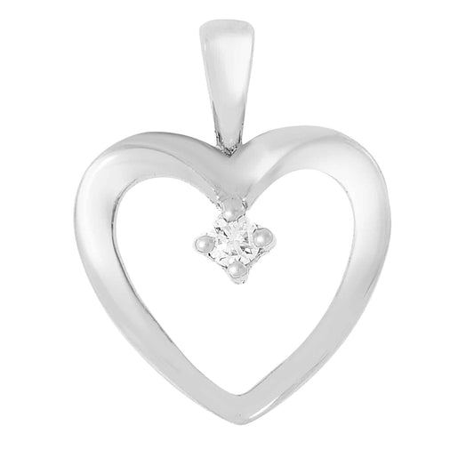 Diamanthalssmykke i hvitt gull, 0.04CT TWSI - Diamanthuset