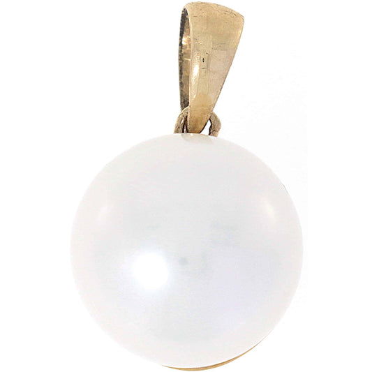 Halssmykke med perle i gult gull, 11mm
