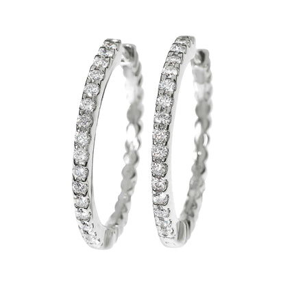 Diamant øredobber i hvitt gull, 0.60ct TWSi - Diamanthuset