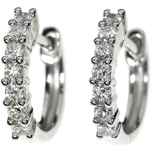 Diamant øredobber i hvitt gull, 0.80CT TWSI - Diamanthuset