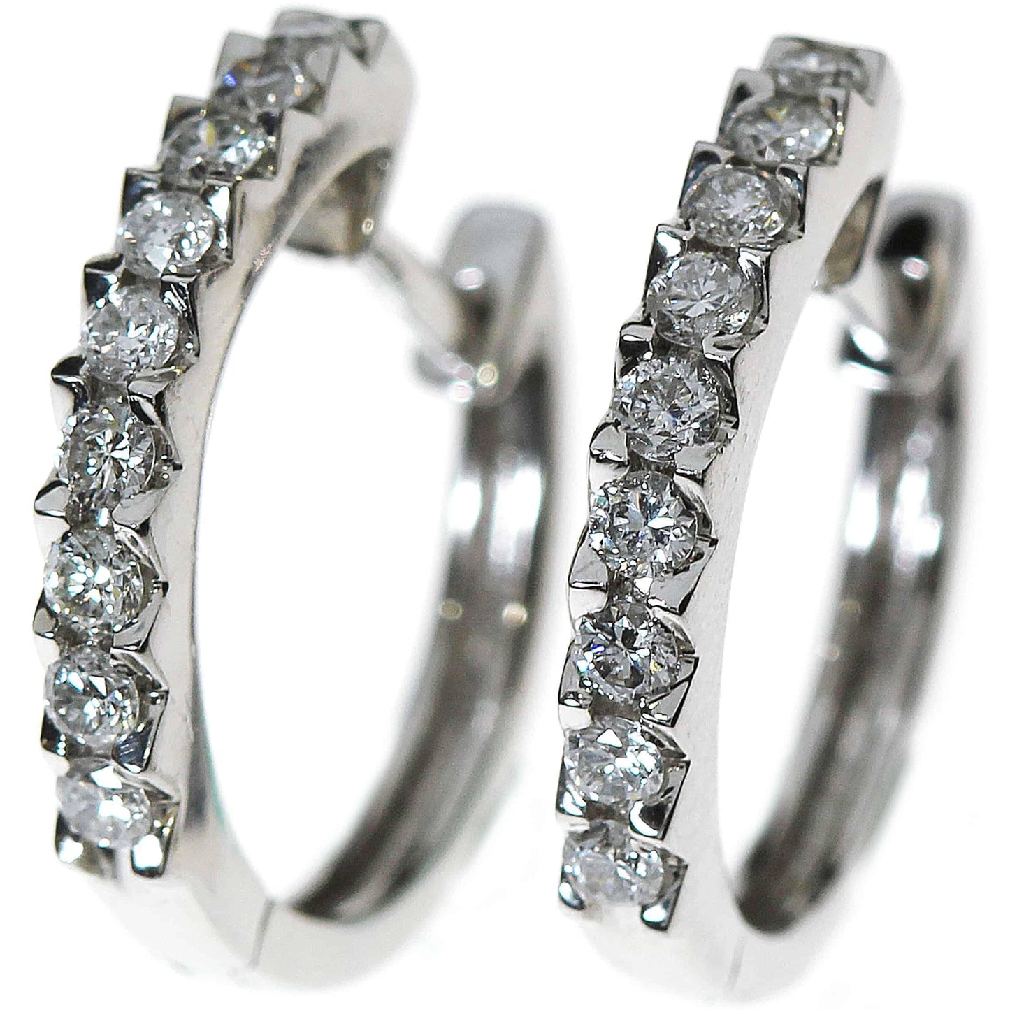 Diamant øredobber i hvitt gull, 0.45CT TWSI - Diamanthuset