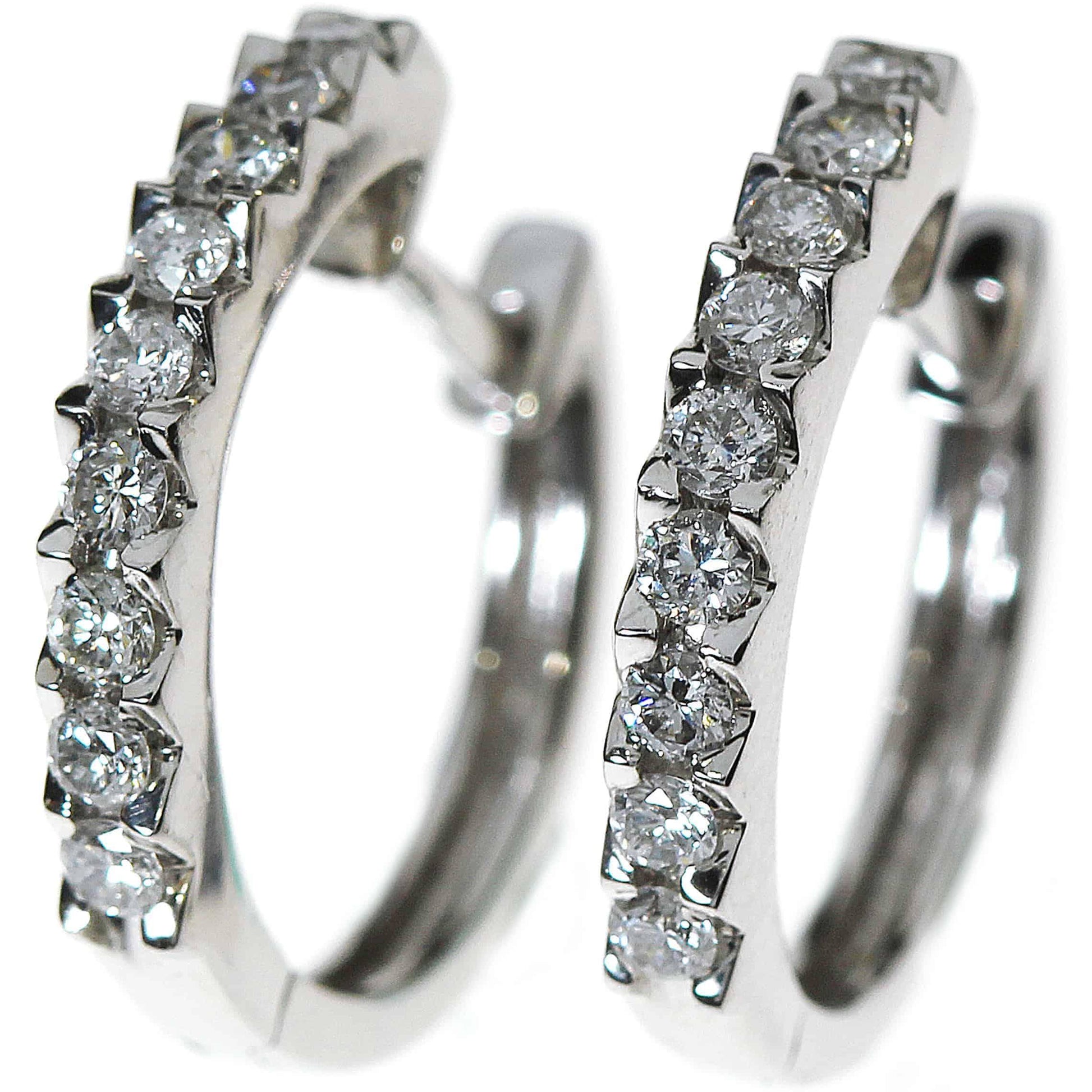 Diamant øredobber i hvitt gull, 0.45CT TWSI - Diamanthuset