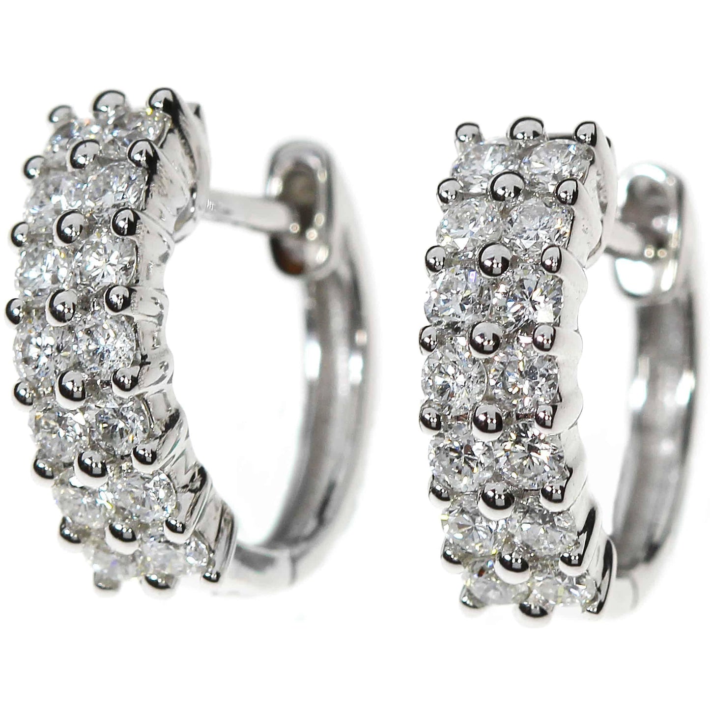 Diamantøredobber i hvitt gull, 0.70CT TWSI - Diamanthuset