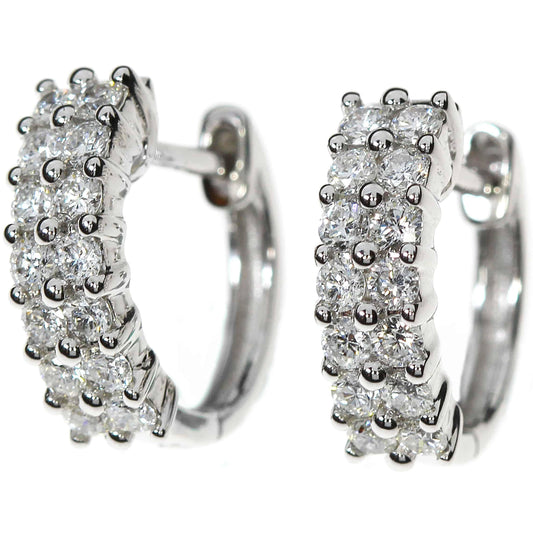 Diamantøredobber i hvitt gull, 0.70CT TWSI - Diamanthuset