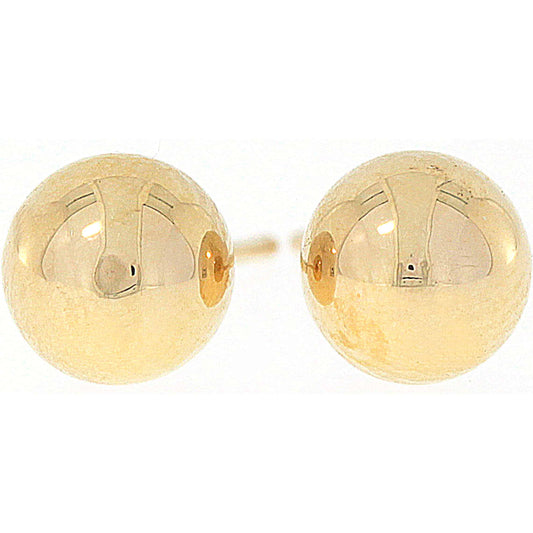 Øredobber kule i gult gull, 6mm