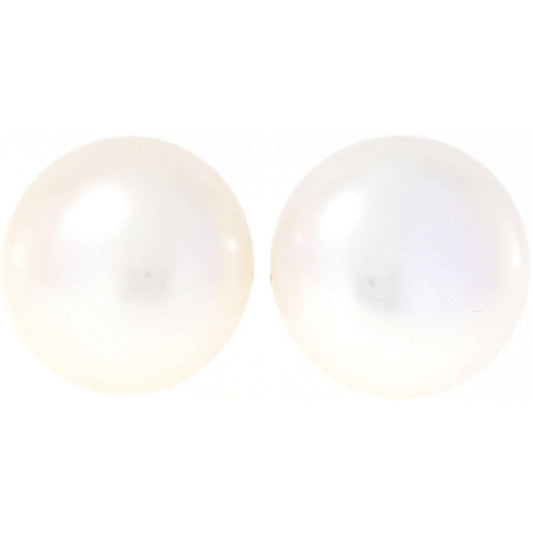 Øredobber med perle i gult gull, 13mm