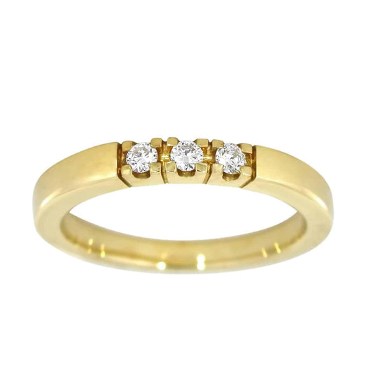 Alliansering i gult gull 3 dia, tot 0.15CT TWSI - Diamanthuset