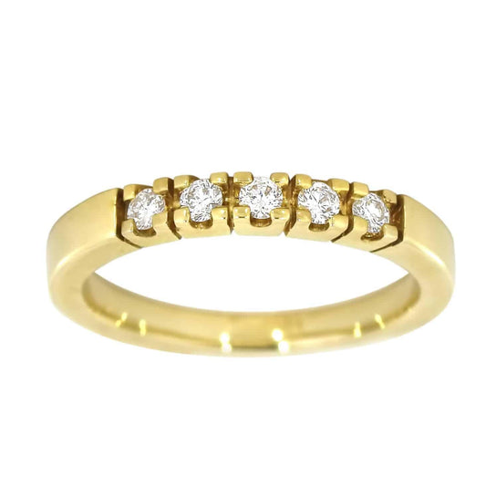Alliansering i gult gull 5 dia, tot 0.25CT TWSI - Diamanthuset