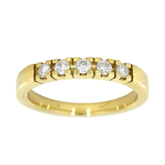 Alliansering i gult gull 5 dia, tot 0.35CT TWSI - Diamanthuset