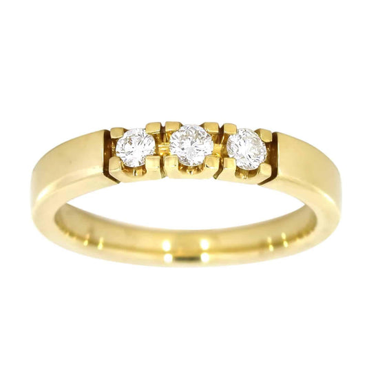 Alliansering i gult gull 3 dia, tot 0.21CT TWSI - Diamanthuset