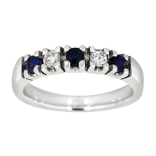 Diamantring 0.20ct TW/SI med Safir - Diamanthuset