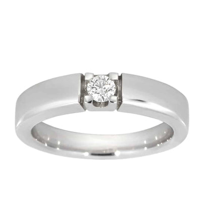 Alliansering i hvitt gull, 0.15CT TWSI - Diamanthuset