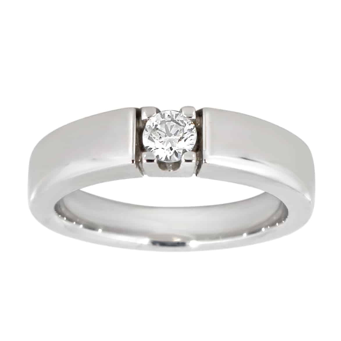 Alliansering i hvitt gull, 0.20CT TWSI - Diamanthuset