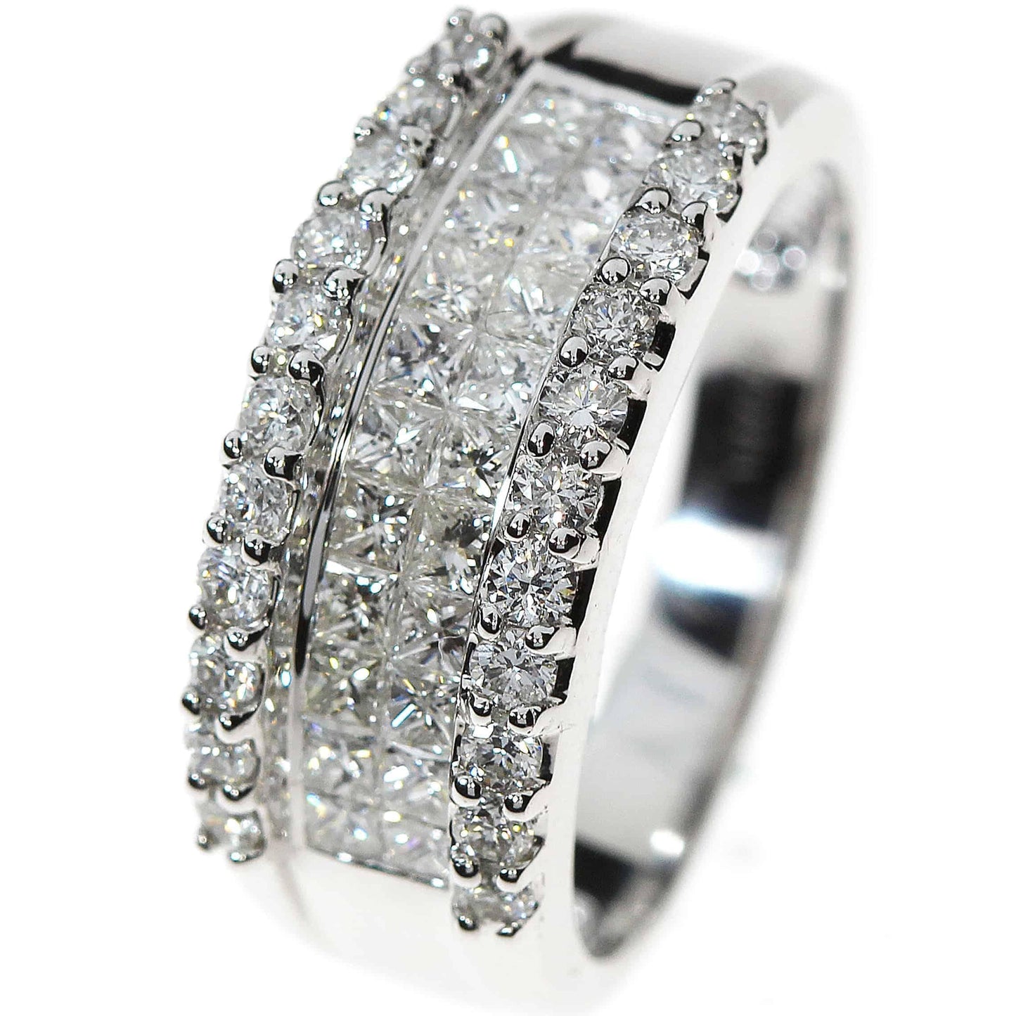 Diamantring i hvitt gull, 1.08CT TWSI - Diamanthuset