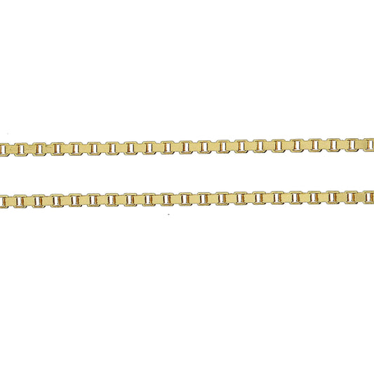 Halskjede forgylt sølv, veneziansk 36-50 cm